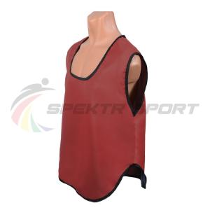Купить Манишка футбольная односторонняя Spektr Sport красная, р.36-40 в Курчалое 