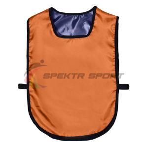 Купить Манишка футбольная двусторонняя универсальная Spektr Sport оранжево-синяя в Курчалое 