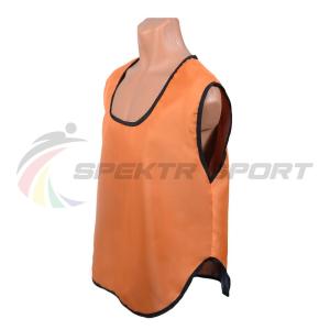 Купить Манишка футбольная односторонняя Spektr Sport оранжевая, р.36-40 в Курчалое 